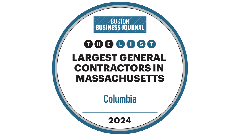 BBJ Ranks Columbia One of the Largest General Contractors in MA